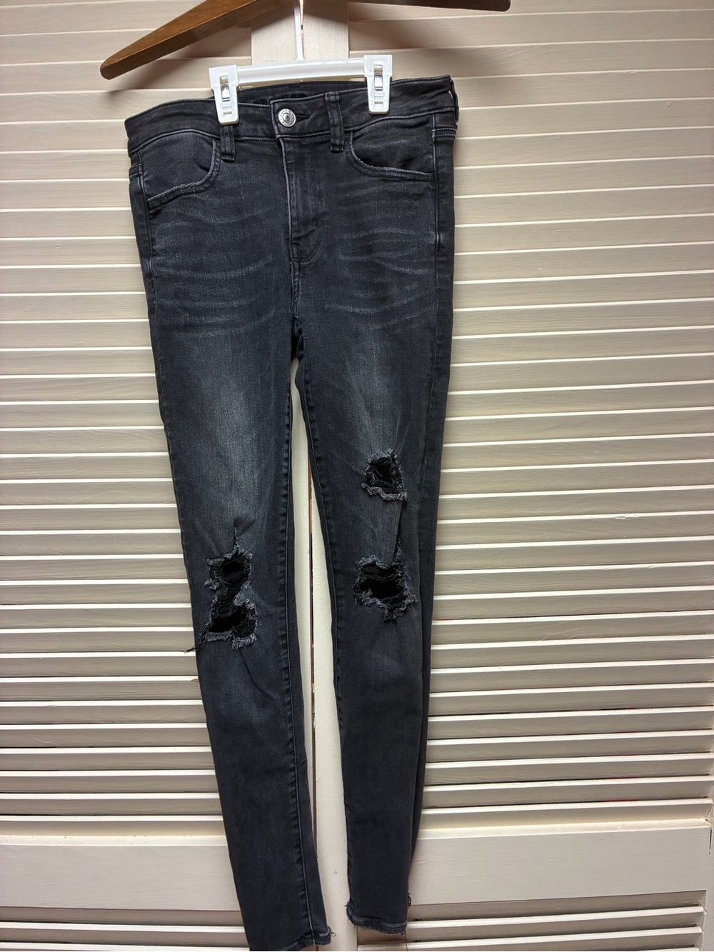 American Eagle Outfitters Woman Black Stretch Jeans - Next Level Stretch
